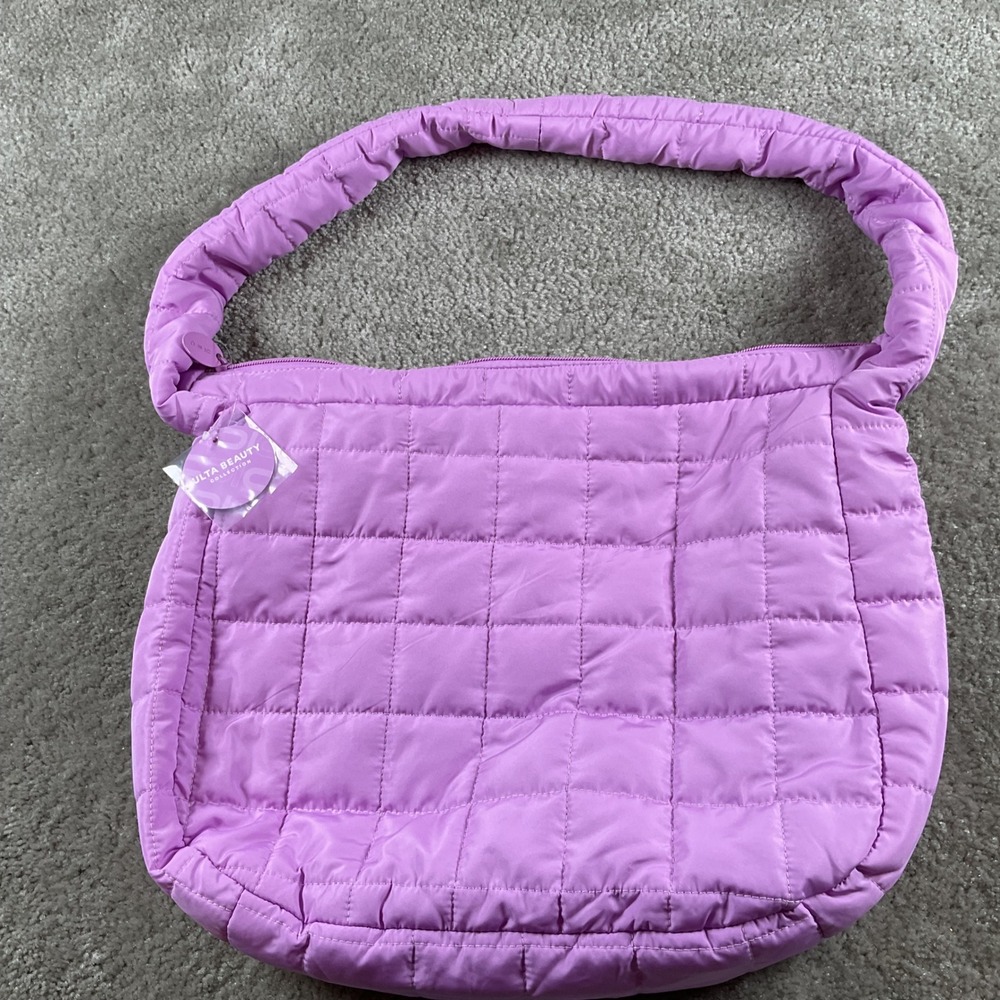 Ulta‎ Beauty Collection Quilted Carryall Tote Bag Lavender Purple New